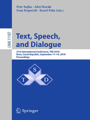 cover image of Text, Speech, and Dialogue